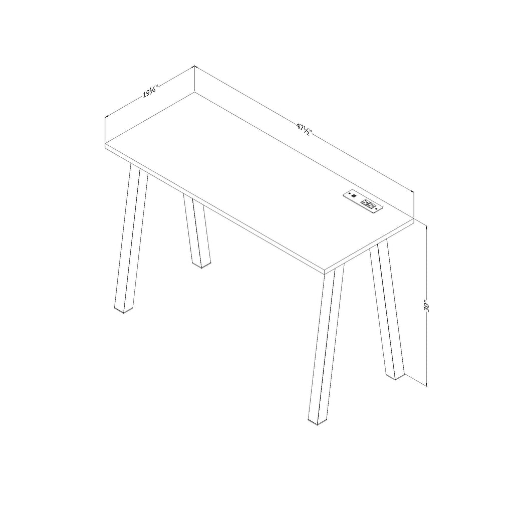 South Shore Milestone Computer Desk, Bleached Oak and White