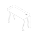 South Shore Milestone Computer Desk, Bleached Oak and White