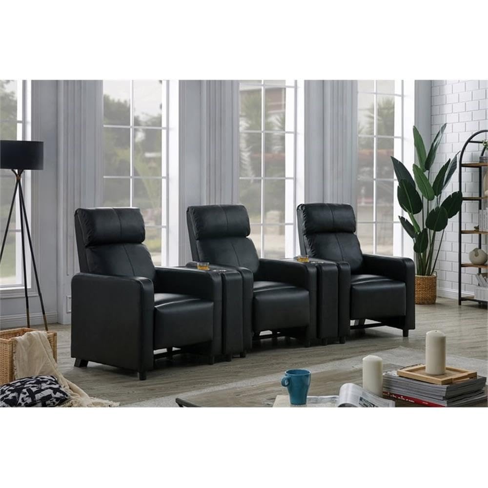 Coaster Toohey 5-Piece Theater Seating (3R), Black