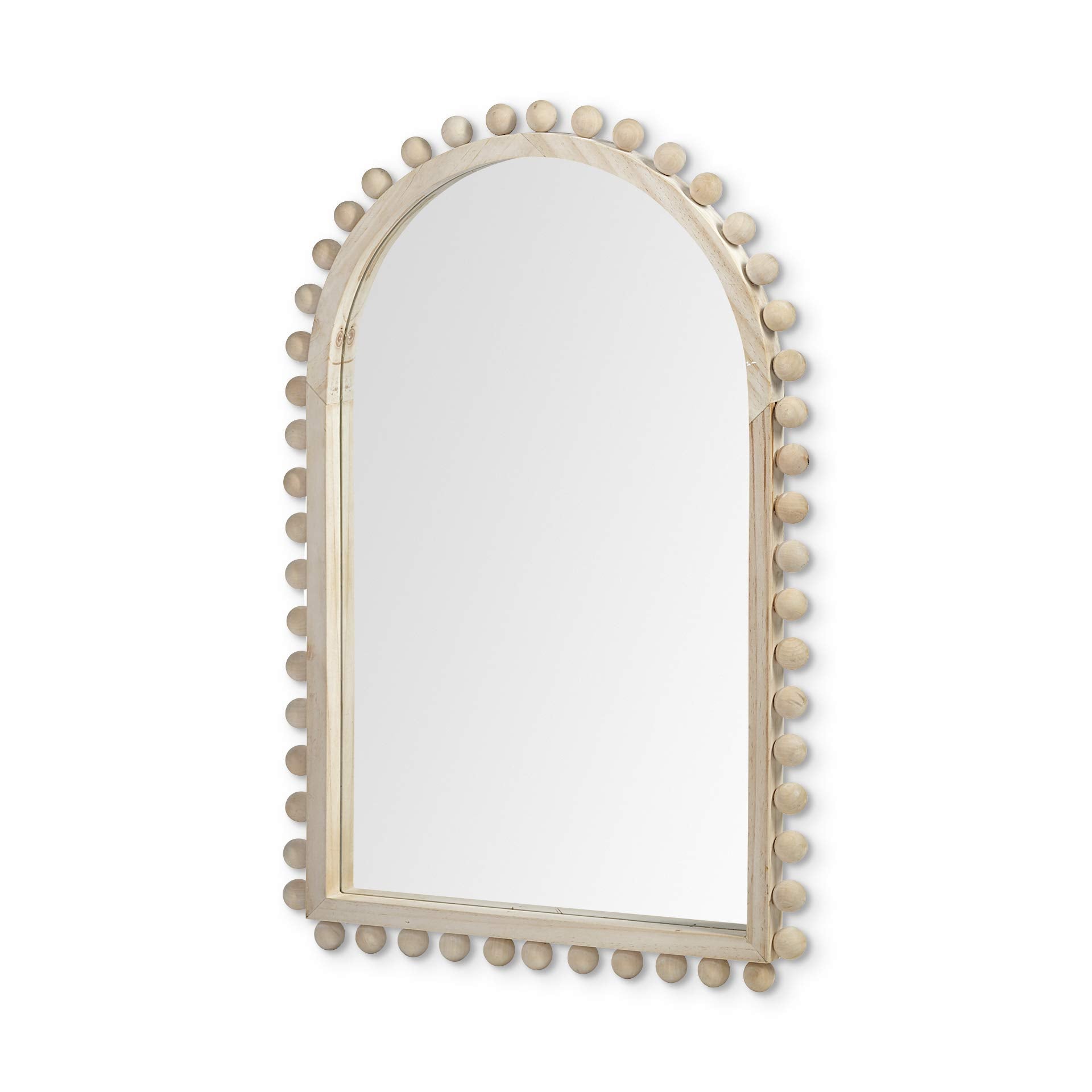 HomeRoots Arch Natural Wood Frame Wall Mirror