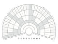 Treeseek Family Tree Chart Blank Genealogy Fan Chart Poster For Ancestry And Family History Research. 7 Generations To Fill In P