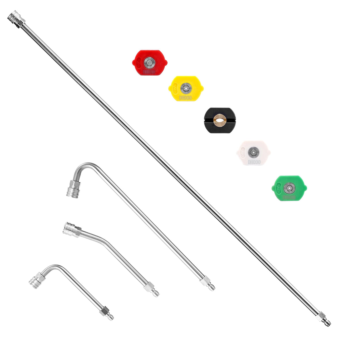 M Mingle Pressure Washer Extension Wand - 60' Upgrade Power Washer Lance - Pressure Washer Accessories With 5 Nozzle Tips - 30