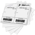 Shipping Label 2 Per Sheet /8.5  'X 5.5 ' Mailing Labels For Laser And Inkjet Printers, Half Page Self Adhesive Sticker Labels