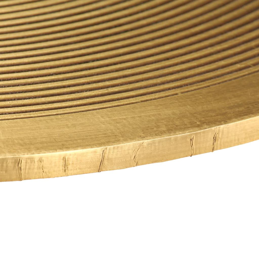 vidaXL 2 Piece Table Set Coffee Table Sde Table Couch Table Living Room Furniture Easy to Assemble Durable Sturdy Brass-covered MDF