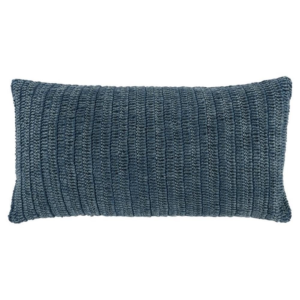 Kosas Home Nakeya 14X26 Belgian Flax Linen Fabric Throw Pillow In Rina Blue