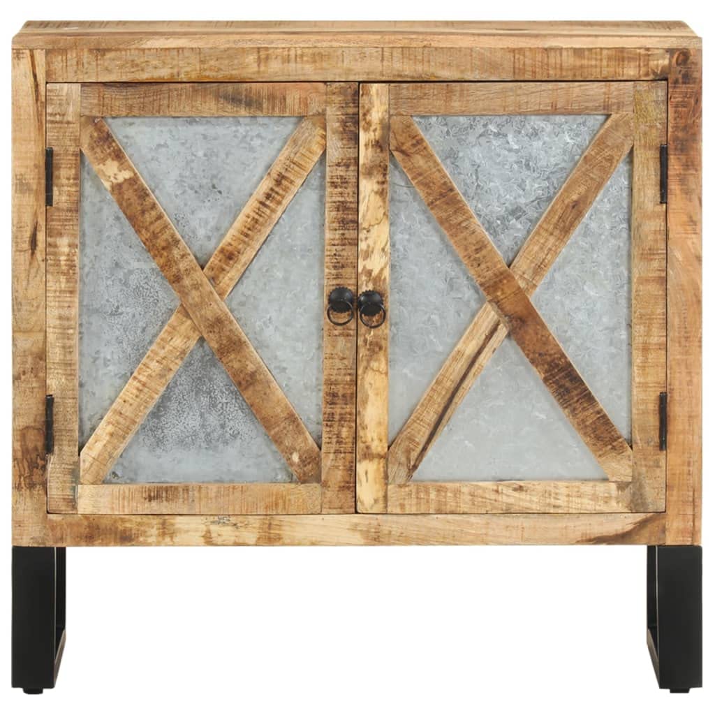 vidaXL Mango Wood Sideboard with Unique Decorative Patterns - Robust Construction, Easy Assembly, Amping Storage Solution - Ideal for Modern Decor