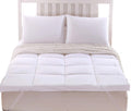 Royal Tradition 2 Inch Plush 100 Percent Microfiber Queen Down Alternative Mattress Pad/Topper