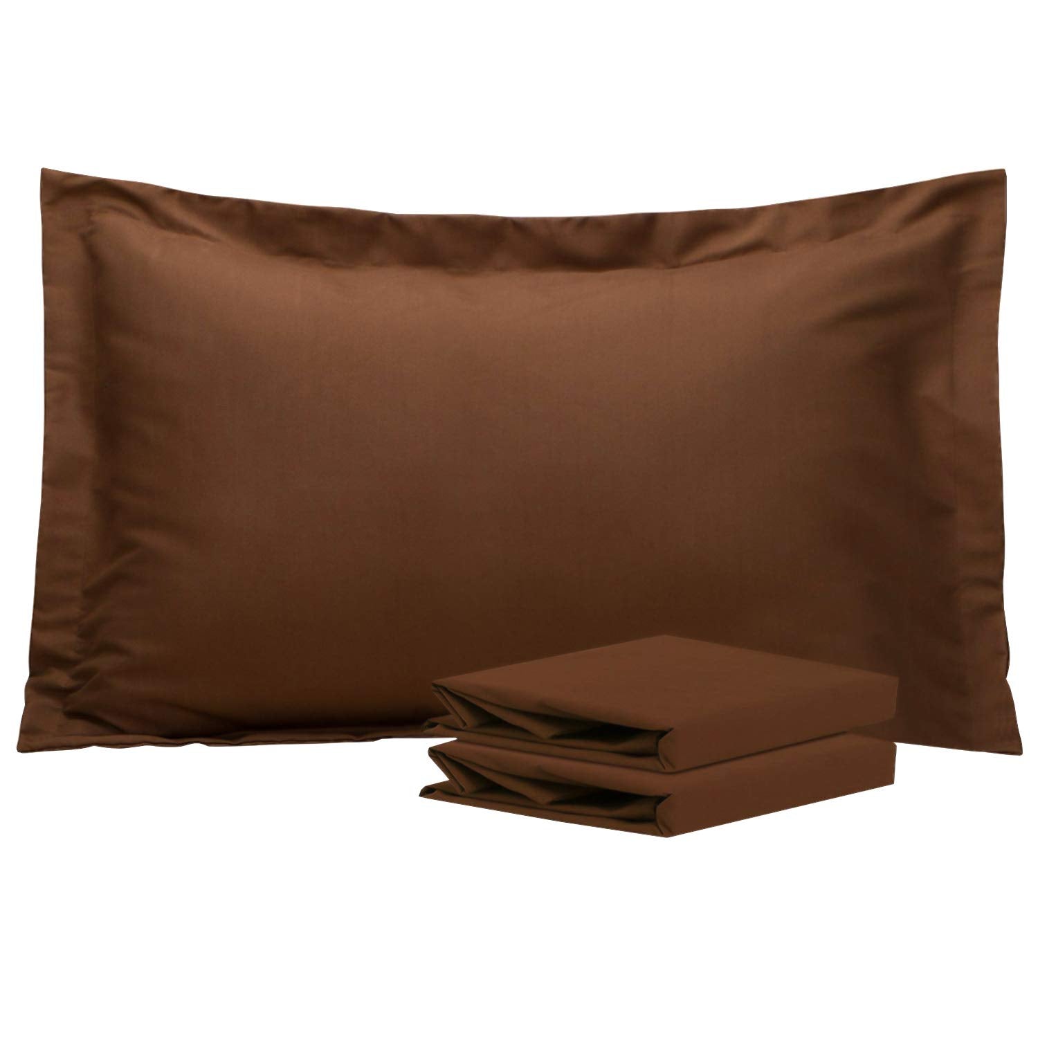 Ntbay 100% Brushed Microfiber King Pillow Shams Set Of 2, Super Soft And Cozy, Wrinkle, Fade, Stain Resistant 20X36 Inches Oxfor