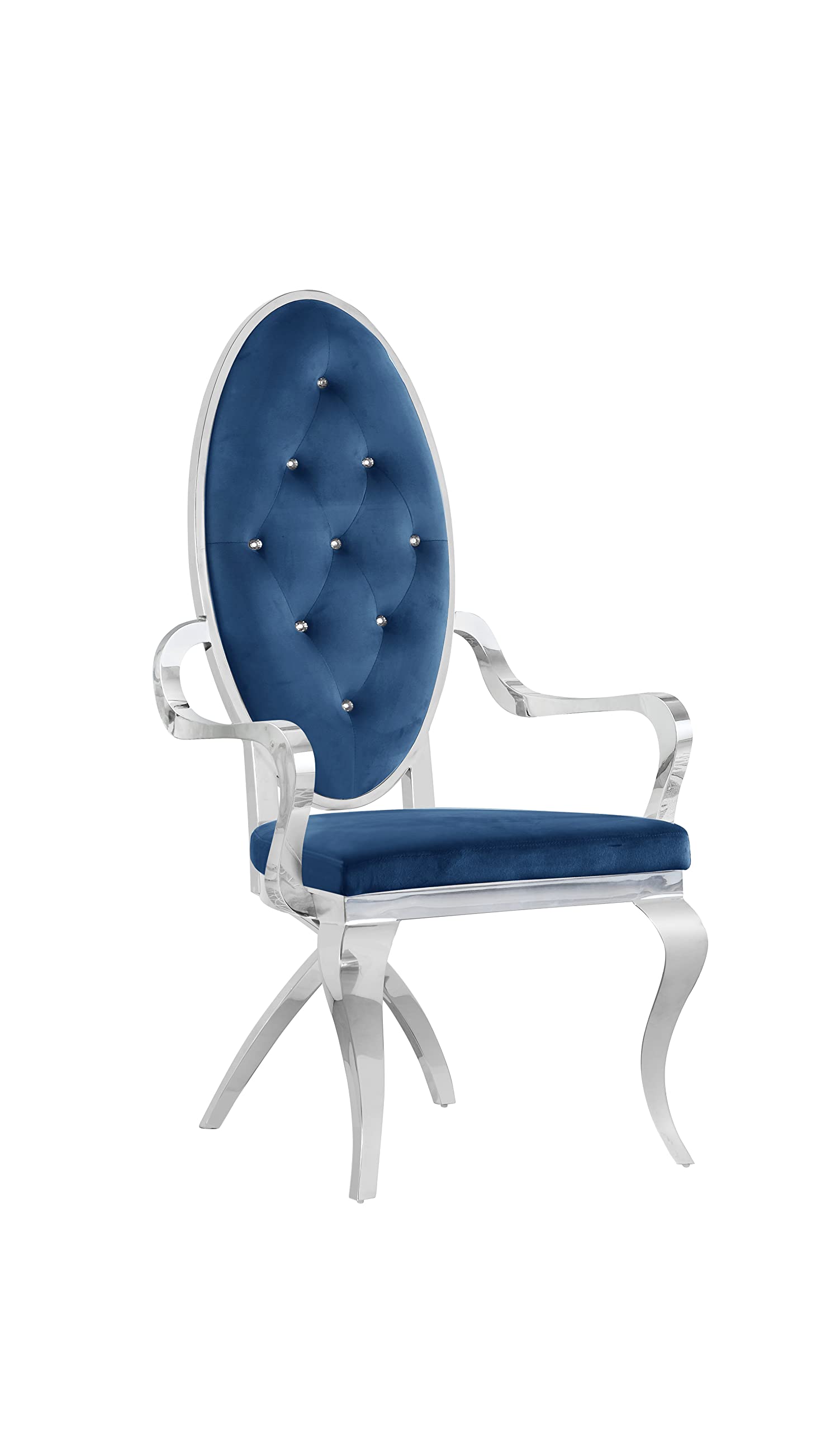 Best Quality Furniture Sc68 Side Chairs (Set Of 2), Navy Blue