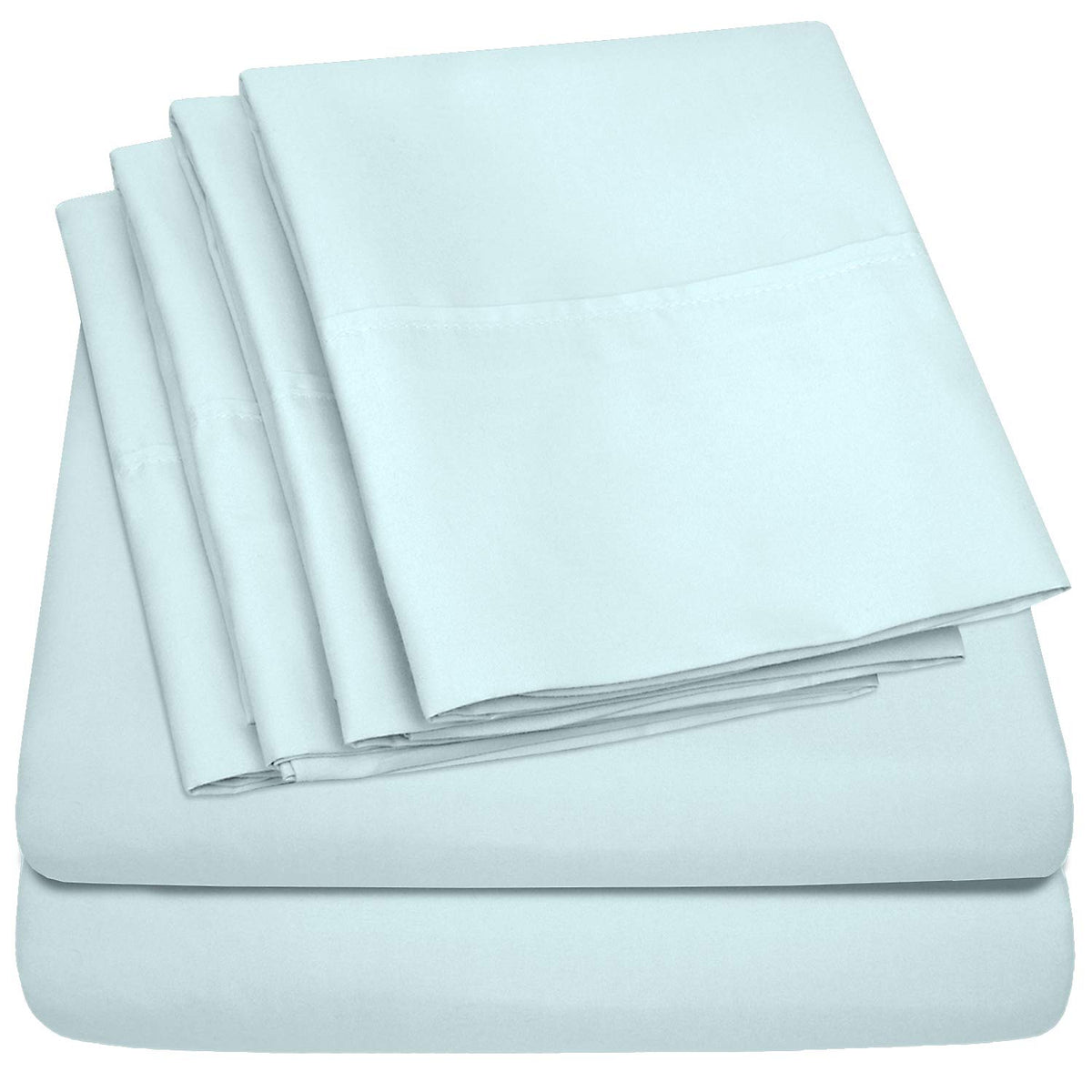 Queen Sheets Aqua - 6 Piece 1500 Supreme Collection Fine Brushed Microfiber Deep Pocket Queen Sheet Set Bedding - 2 Extra Pillow