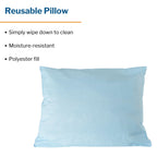 Mckesson Limited Reusable Bed Pillow, Fluid And Stain-Resistant, Blue, 20 In X 26 In, 1 Count