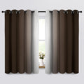 Yakamok Room Darkening Ombre Curtains,Thermal Insulated Grommet Window Drapes, Light Blocking Gradient Color Curtains For Bedroo