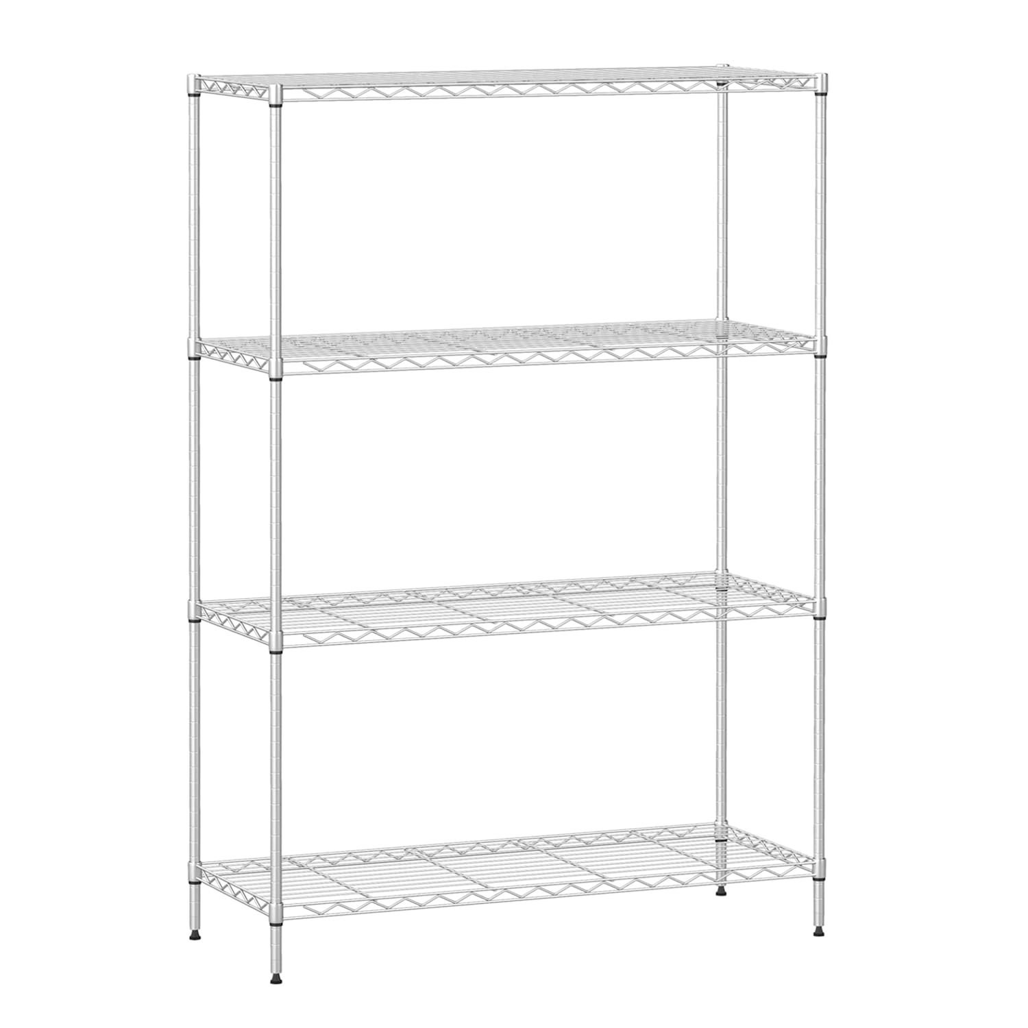 4-Tier Storage Shelves 35.4 L x 13.3 W x 53.7 H Metal Garage Shelves Standing Storage Shelf Adjustable Layer Racks with Steel Fr