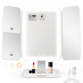 EASEHOLD Makeup Mirror with Lights, 2X 3X Magnification, Lighted Makeup Mirror, Rechargable 2000mAh Mirror, Vanity Mirror with 6