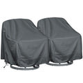 Outdoor Swivel Lounge Chair Cover 2 Pack, Fits To (39' L X 37' W X 38' H) Lawn Patio Chairs, 420D Tear-Resistant, Uv Resistant, Waterproof For Furniture Covers, Gray