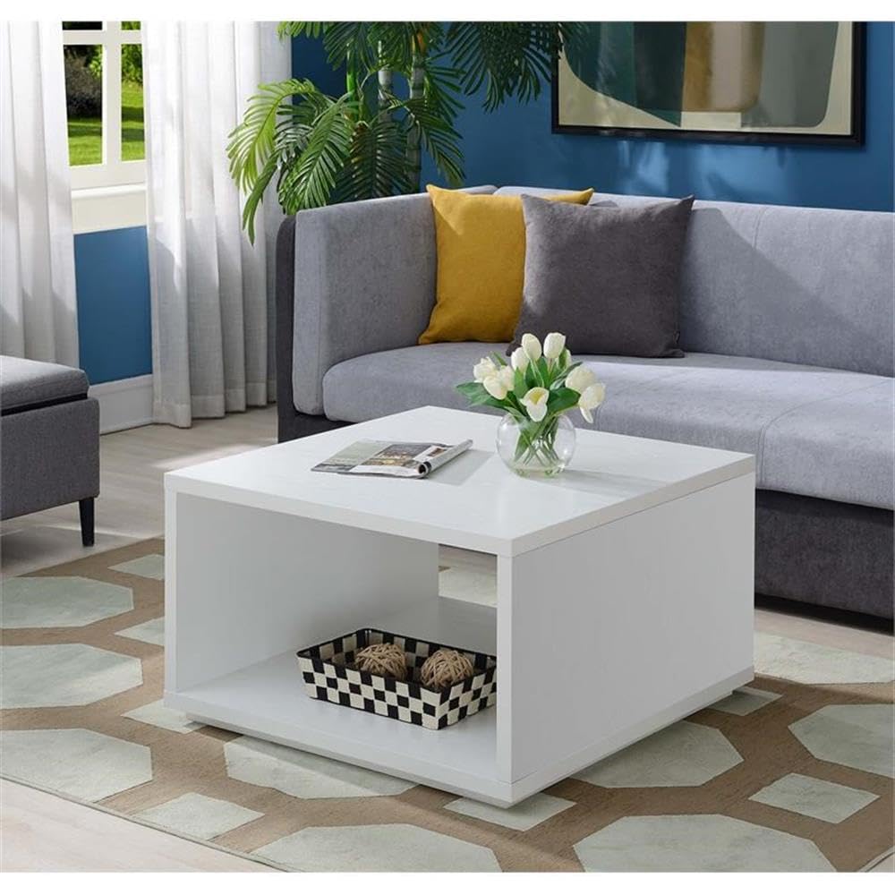 Convenience Concepts Northfield Admiral Square Coffee Table, White