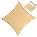 14' X 14' Sun Shade Sail Canopy Awning Permeable Fabric Pergola Cover, For Outdoor Patio Lawn Garden Backyard Carport, Beige