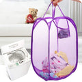 Foldable Mesh Laundry Hamper, Pop Up Clothes Storage Basket with Handles, Collapsible Design (2)