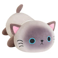 Sqeqe Weighted Siamese Cat Plush, Weighted Siamese Cat Stuffed Animal, Cute Plushies Soft Pillow Toy Gift For Kids Adults 9.8 In