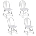 Giantex Set Of 4 Windsor Chairs, Wood Dining Chairs, French Country Armless Spindle Back Dining Chairs, Farmhouse Kitchen Dining