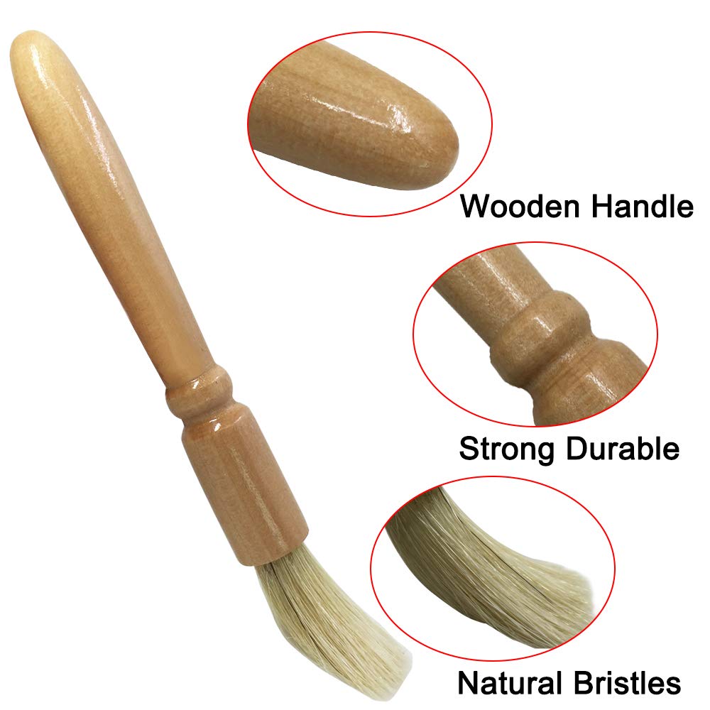 4 Packs Coffee Grinder Brush,Danzix Wooden Cleaning Brush For Grinders And Pasta Makers-2 Size