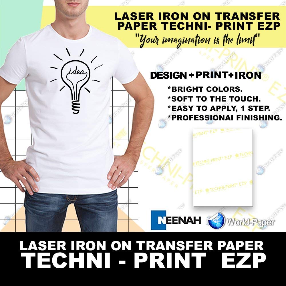 Techni-Print Ezp Laser Heat Transfer Paper 8.5'X11' 25