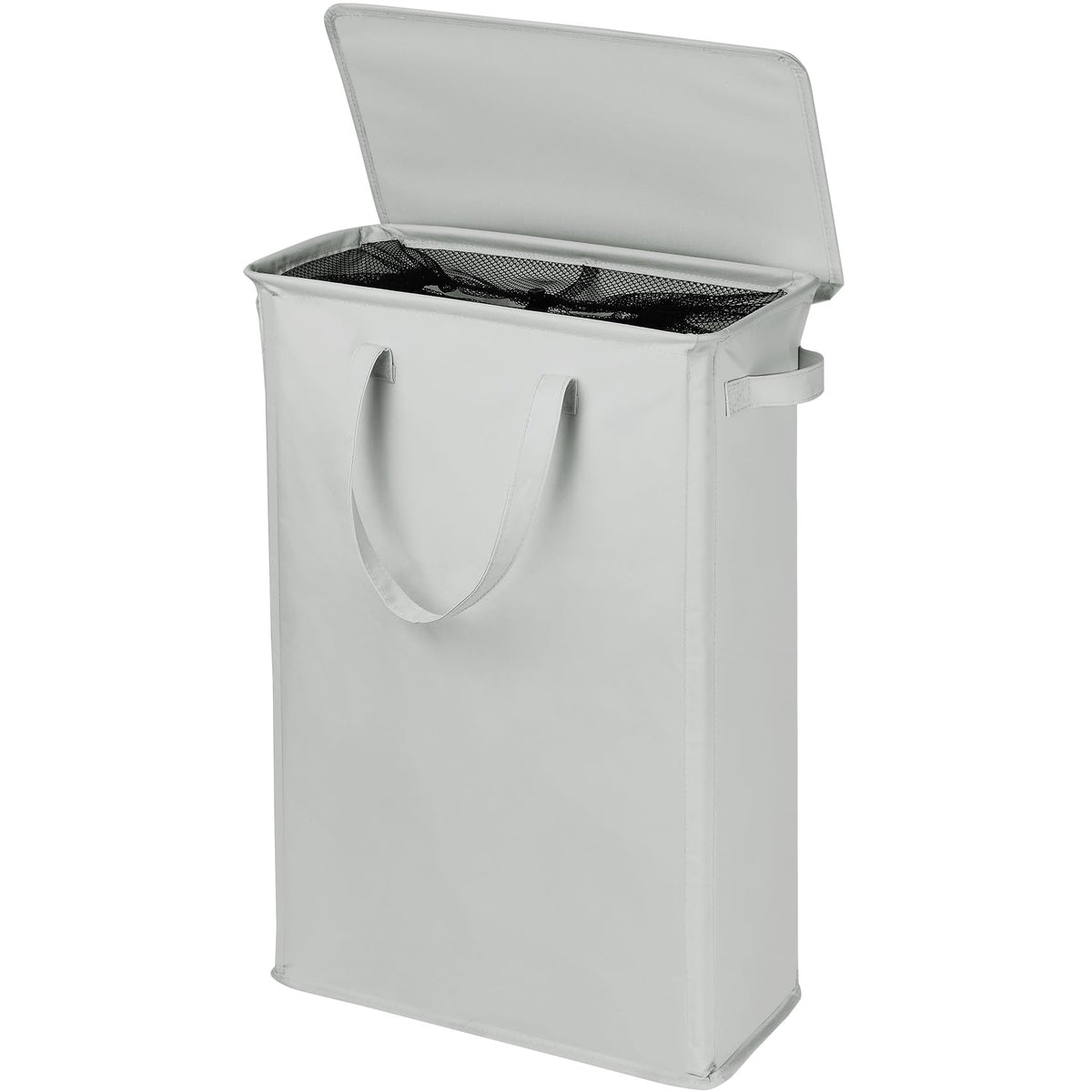 GOMAJI Slim Laundry Basket with Lid and Handles, Foldable Laundry Basket for Clothes, Clothes Hamper Easy to Carry, Dirty Hamper