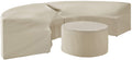 Crosley Furniture Patio Furniture Covers, Waterproof 3-Piece Cover Set for Round Outdoor Sectional, Tan