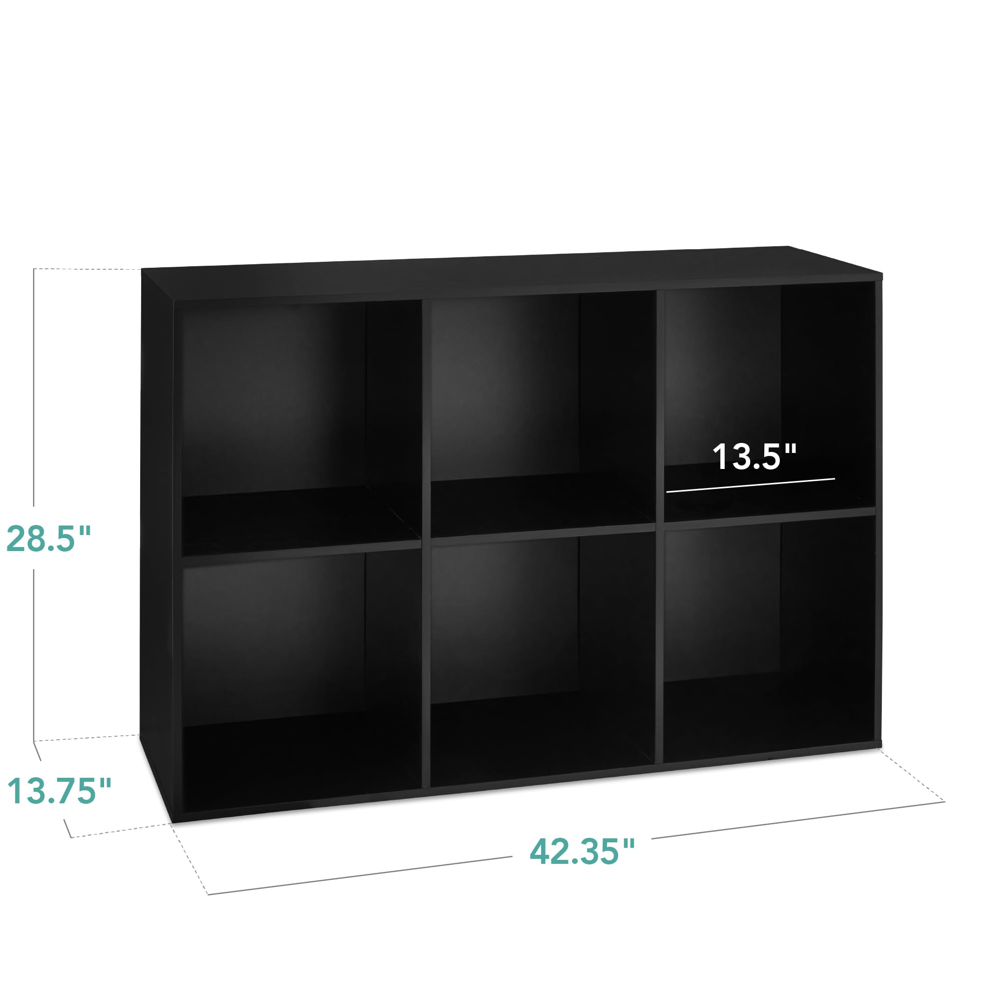 Best Choice Products 6-Cube Storage Organizer, 13.5In Shelf Opening, Bookcase, Display Shelf, Customizable W/ 3 Removable Back Panels – Light Oak