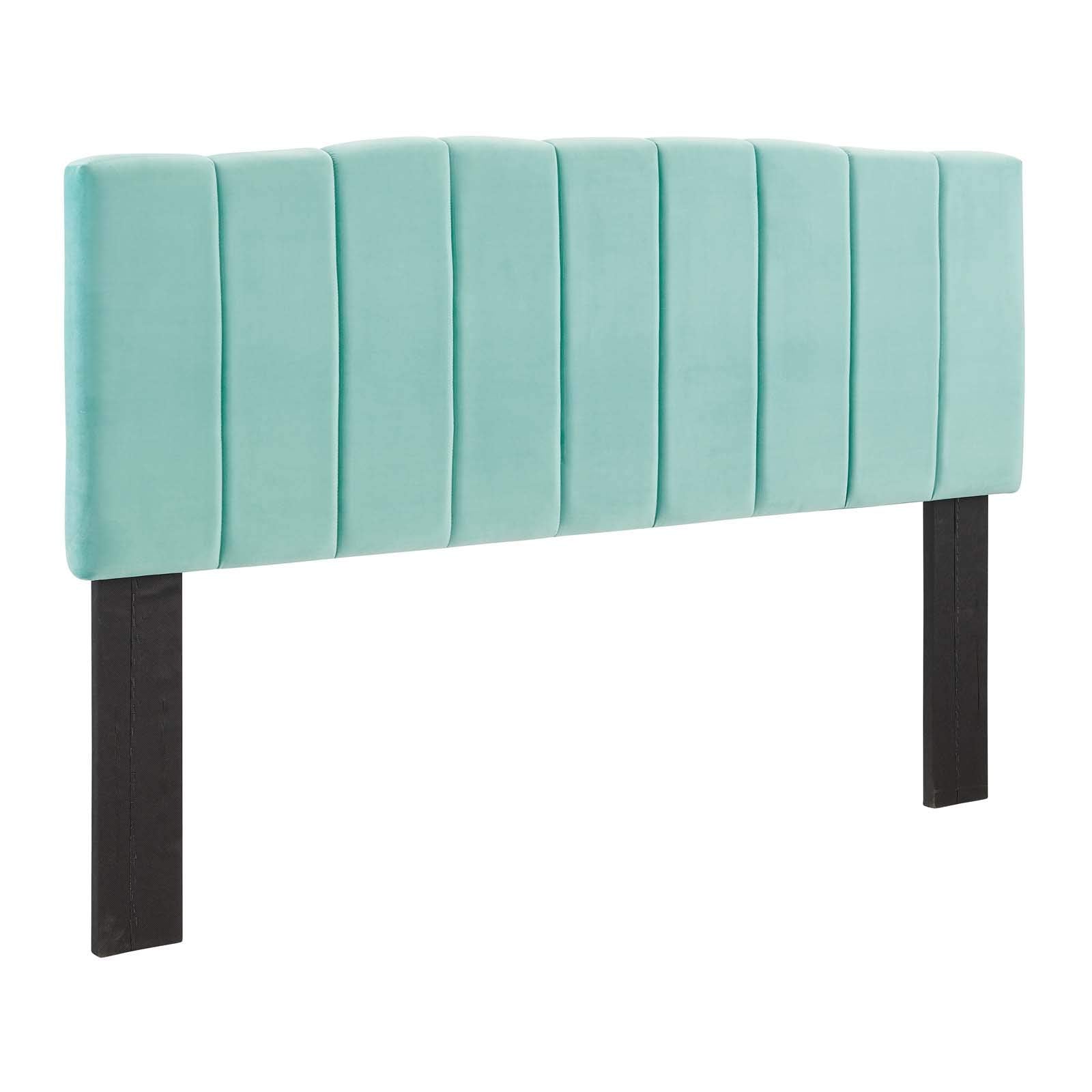 Modway Camilla Channel Tufted Performance Velvet King/California King Headboard in Mint
