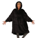 The Comfy Dream | Oversized Light Microfiber Wearable Blanket, Seen On Shark Tank, One Size Fits All, (Black)