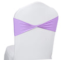 Mds Pack Of 100 Spandex Chair Sashes Bow Sash Elastic Chair Bands Ties Without Buckle For Wedding And Events Decoration Spandex Slider Sashes Bow - Lavender