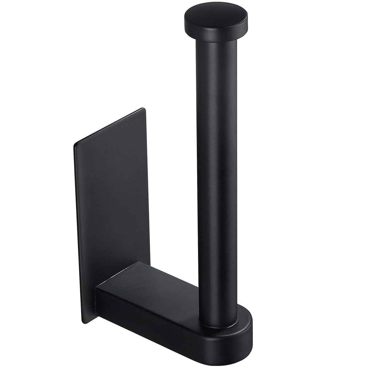 YIGII Toilet Paper Holder Self Adhesive - Black Toilet Roll Holder Adhesive Toilet Tissue Holder Stick on Wall for Bathroom and 
