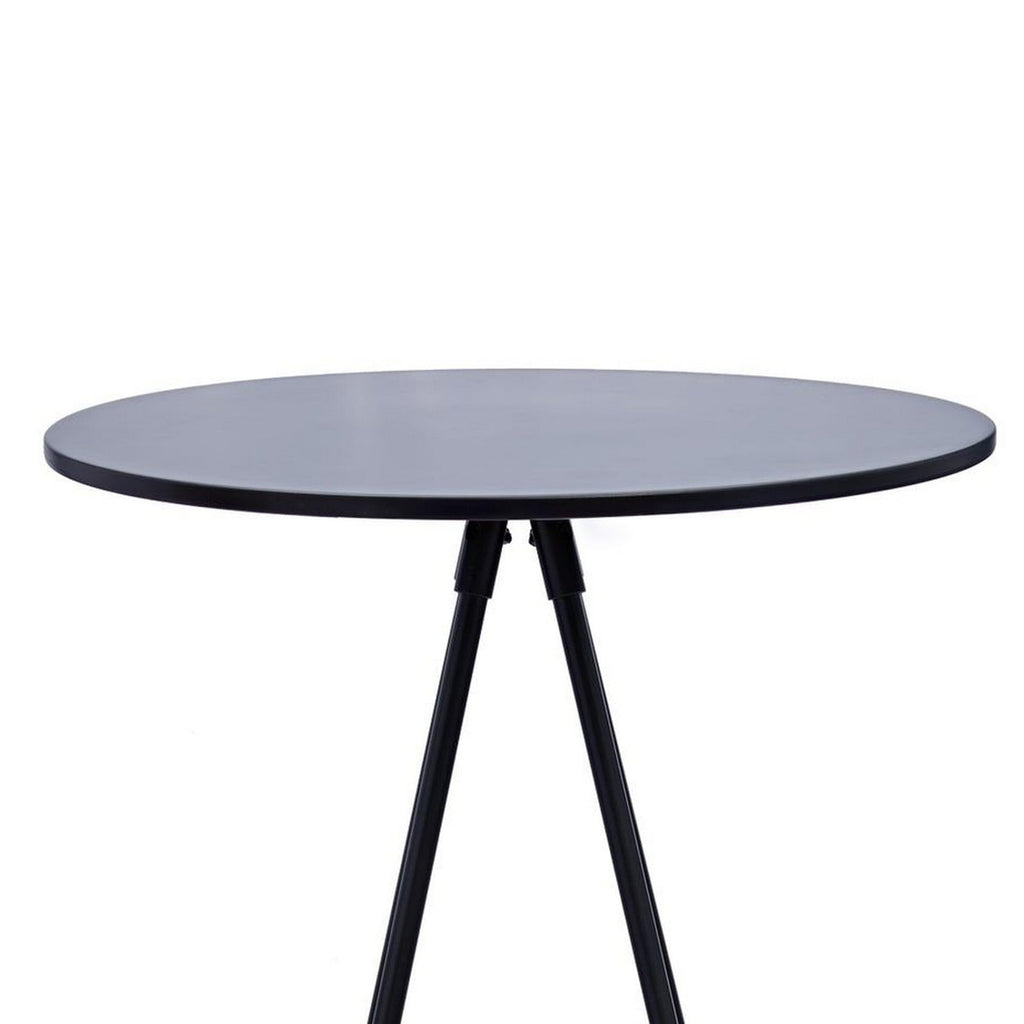 Benjara Bm304656 44 In. Vigo Metal Angled Legs Modern Round Bar Height Pub Table Black