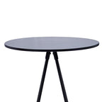 Benjara Bm304656 44 In. Vigo Metal Angled Legs Modern Round Bar Height Pub Table Black