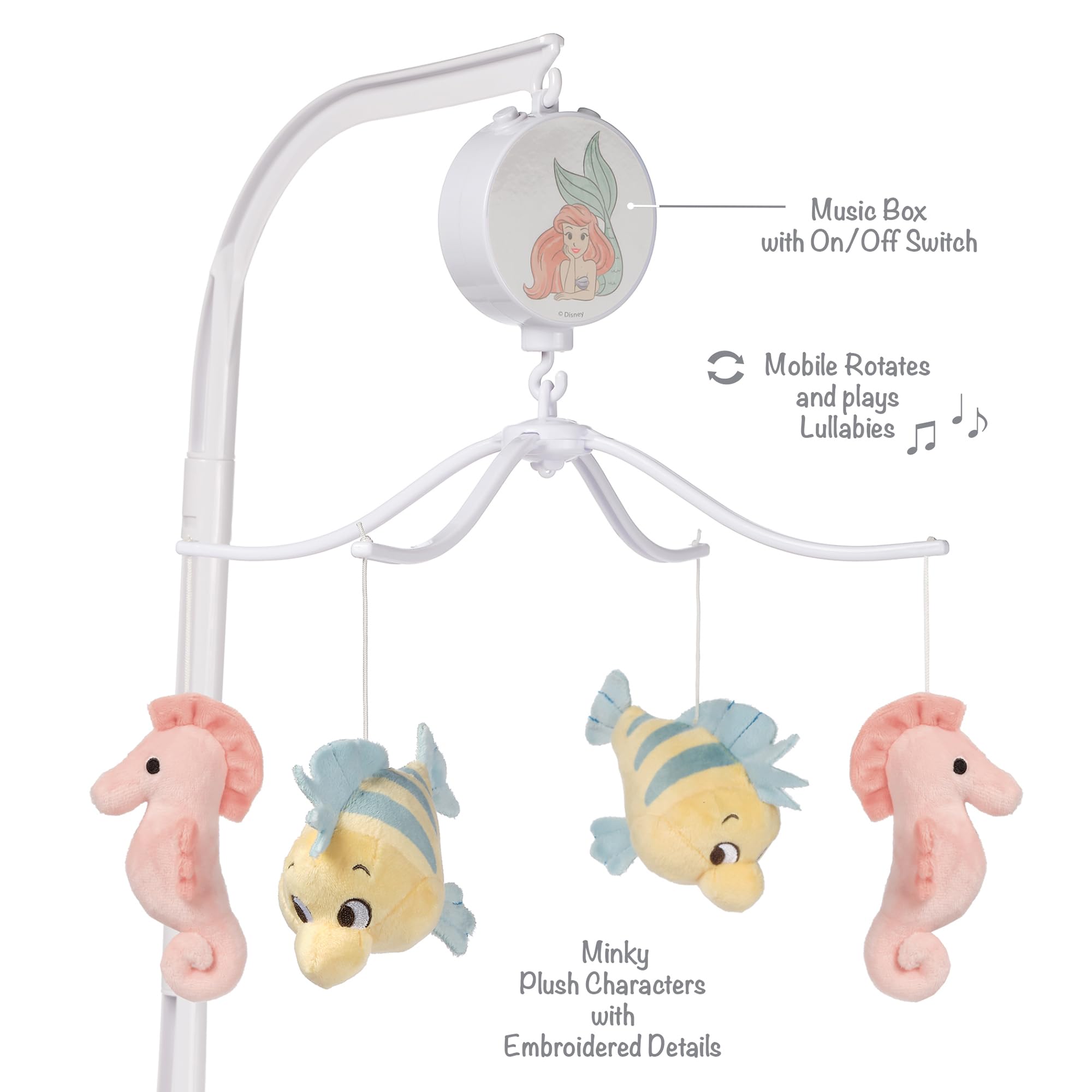 Bedtime Originals Disney Baby The Little Mermaid Musical Baby Crib Mobile Toy