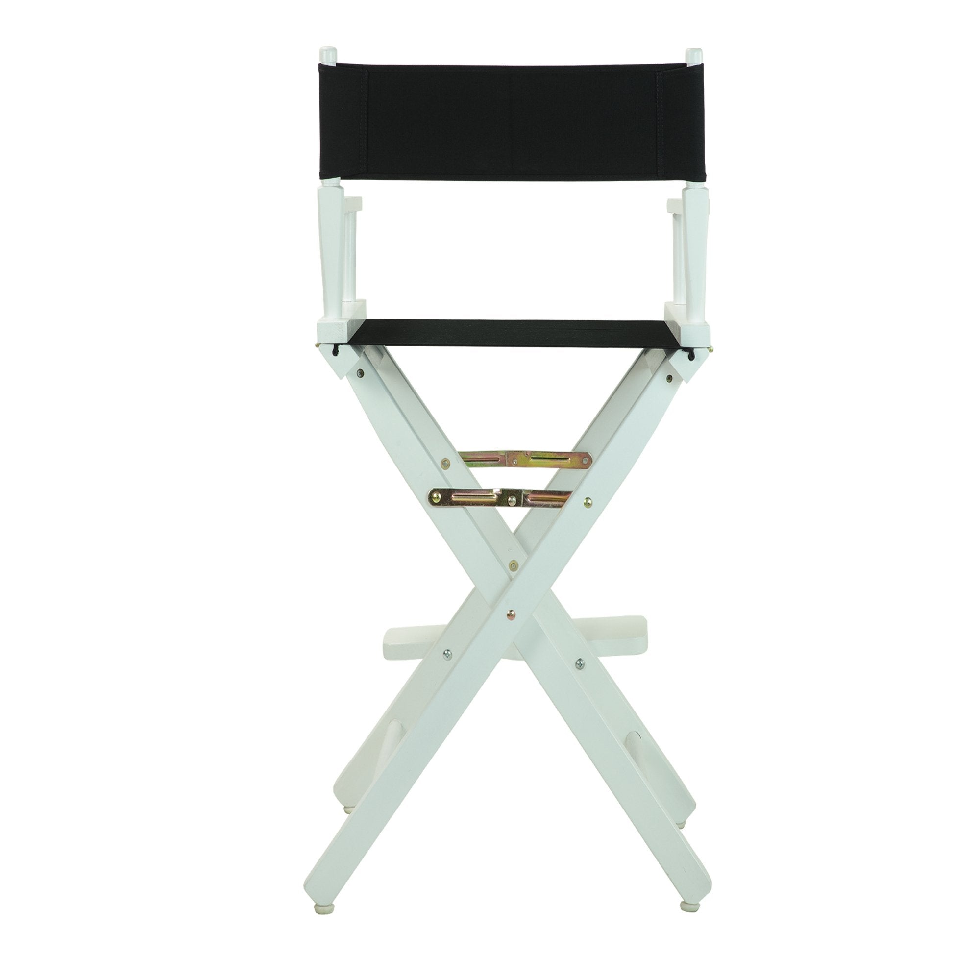 Casual Home Director'S Chair ,White Frame/Black Canvas,30&quot; - Bar Height