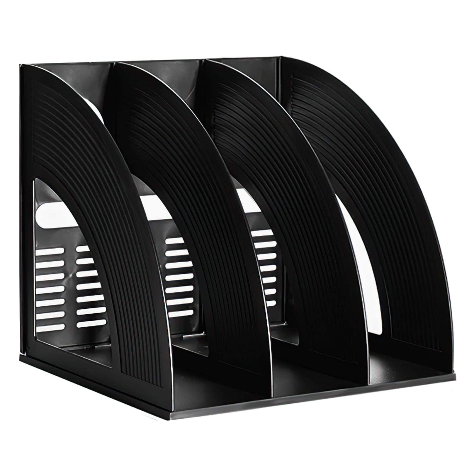 Sayeec Desk Organizer File Magazine Storage Holder With 3 Vertical Compartments Rack Magazine Divider For Office Organization Ho