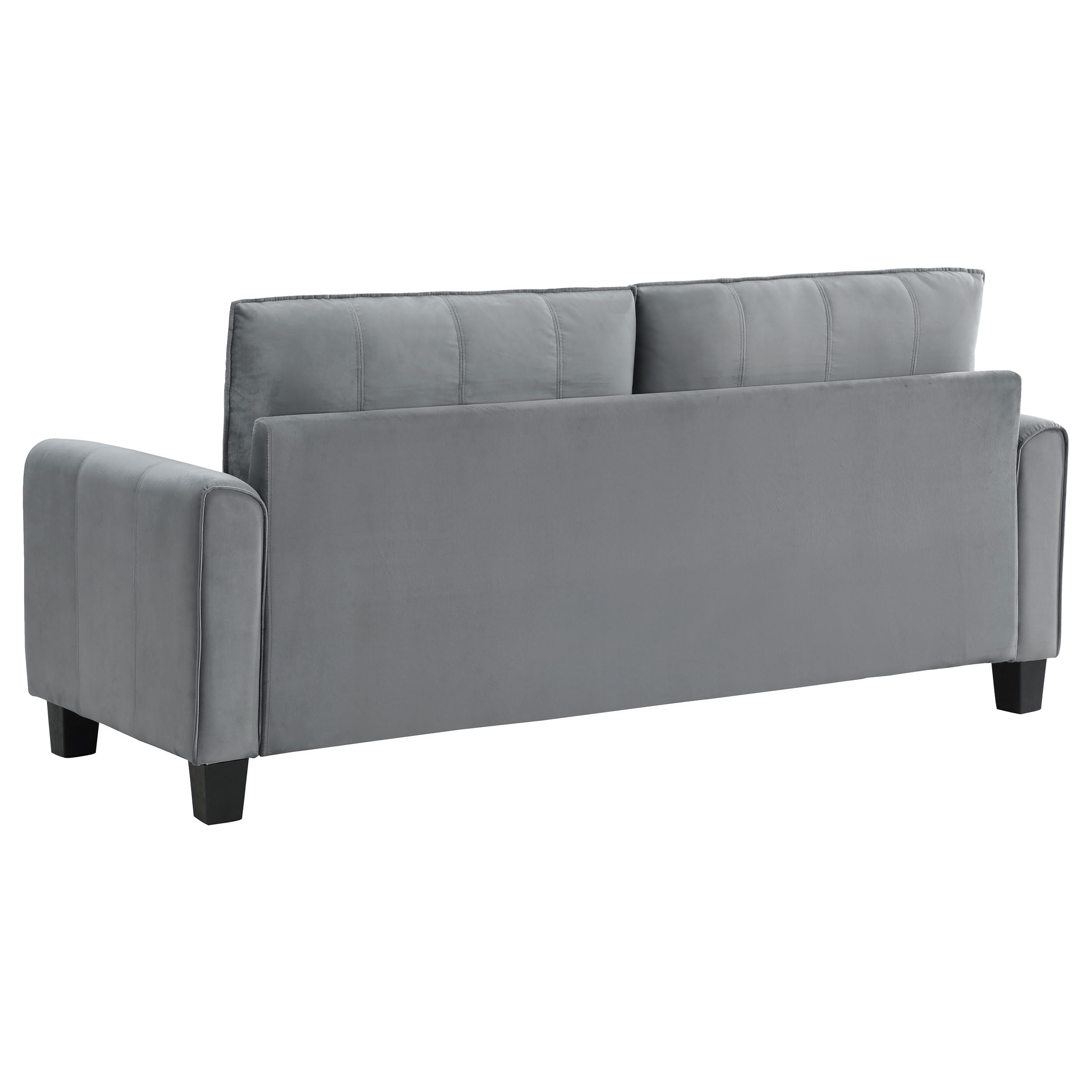 Coaster Home Furnishings Davis 2-Piece Upholstered Rolled Arm Sofa Grey