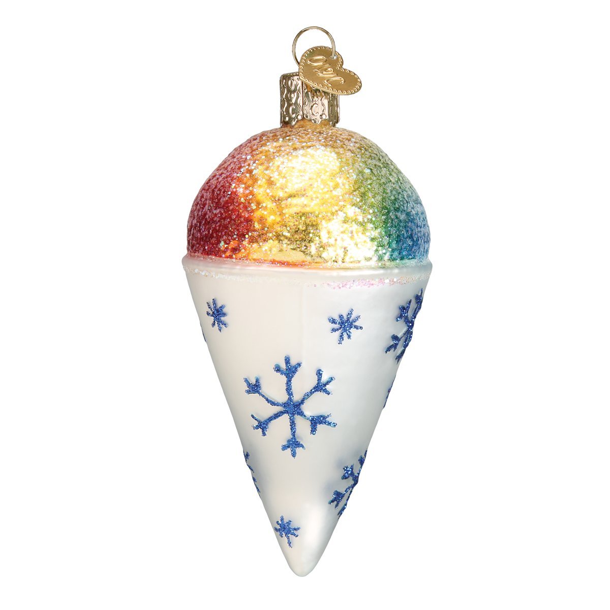 Old World Christmas 32254 Ornaments: Ice Cream Lover Gifts Glass Blown Ornaments for Christmas Tree, Snow Cone, Multicolored