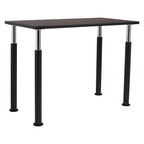 National Public Seating 48" L x 24" W Designer Height Adjustable School Science Lab Utility Table with Chemical Resistant Top - Black