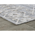 Kosas Home Hoeft 96 X 120 Transitional Polyester Fabric Area Rug In Gray