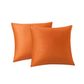 Rainroad Fall Orange Throw Pillows Covers Set Of 2 Soft Velvet Decorative Pillow Covers 18X18 Inch For Couch Bed(Fall Orange, 18