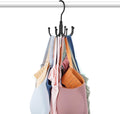 OMHOMETY Bra Hanger for Closet, Tank Top Organizer, Max 24 Capacity Rotatable Metal Space Saving Hanger Sport Bra Storage, Black