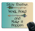 Smooffly Gaming Mouse Pad Custom,Stay Positive Work Hard And Make It Happen Motivational Sign Inspirational Quote Mouse Pad Moti