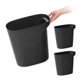 IRIS USA 6 Gallon / 24 Quart Trash Can Garbage Can Plastic Wastebasket Container Set, 3-Pack, for Home Office Kitchen Bedroom Ba