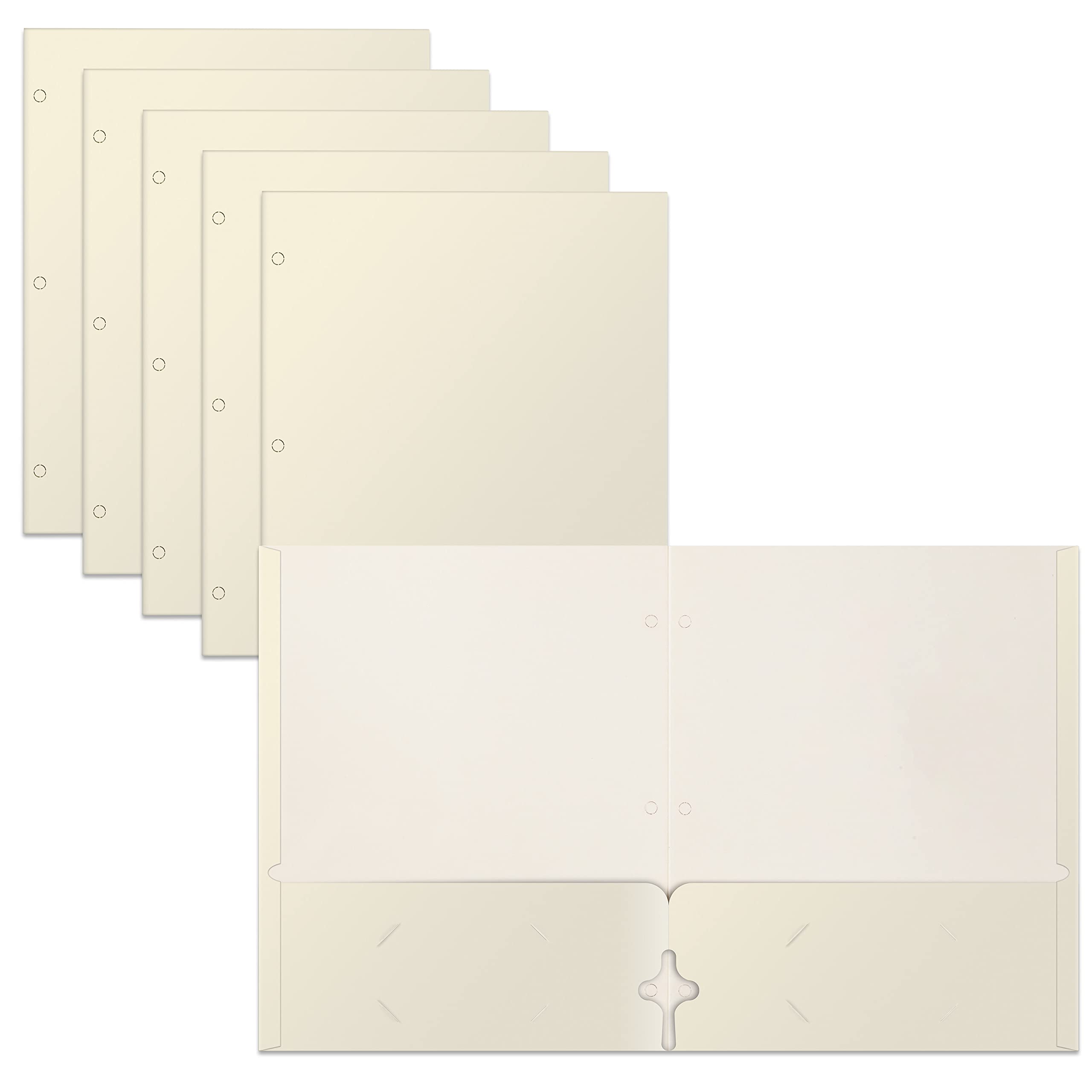 Better Office Products Two Pocket Portfolio Folders, 50-Pack, White, Letter Size Paper Folders, 50 Pieces, White