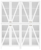 Crosley Furniture Cassai 2-Piece Pantry Storage Cabinet Set With Shelves, Kitchen, Dining, Or Laundry Room, White