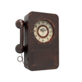 Abdurey Retro Old Telephone Wall Clock with Hidden Safe, Battery Operated Quartz Metal Wall Clocks, Large Rectangular Vintage De