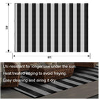 Pcinfuns Plastic Straw Rug,Patio Rugs Rv Camping Rug Reversible Mat,4'X6' Large Floor Mat And Rug For Outdoor,Black And White St